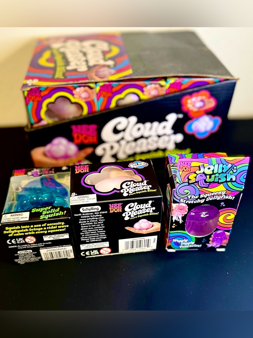 NeeDoh 3 PK BUNDLE ! Cloud Pleaser + 2 JellySquish! Squish Bliss! (New) - Picture 10 of 13